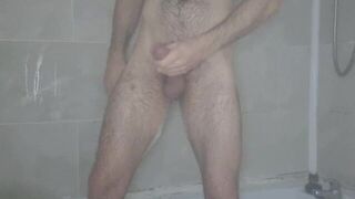 HAIRY BIG COCK SHOWER SHOW OFF - porn video