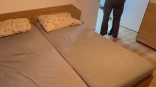 The young beauty takes off my condom and wants me to cum inside her - porn video