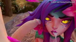 Neeko Gets Fucked by Three Guys in the Forest - porn video